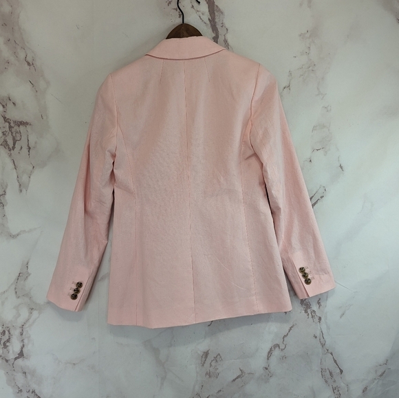 J Crew Blazer Womens 00 2XS XXS Linen Jacket One Button Pastel Summer NEW - Picture 5 of 12